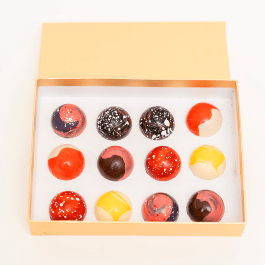 12 - Piece Artisan Bon Bon Box - Bibamba Artisan Chocolate