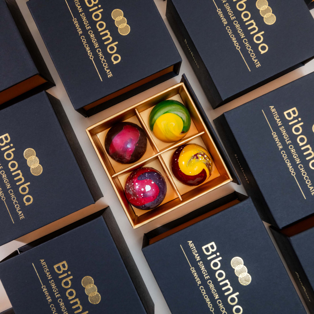 Bibamba's 4-piece bon bon box