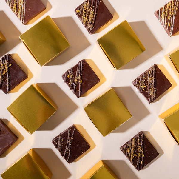 Bibamba's dark vegan Dubai chocolate bar