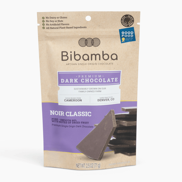 Noir Classic 60% | Single-Origin Dark Chocolate Bark | Bibamba