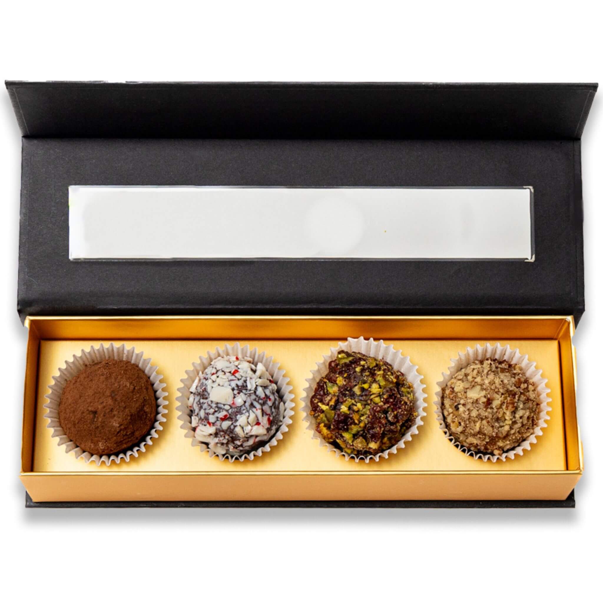 4 - Piece Handmade Truffles - Bibamba Artisan Chocolate